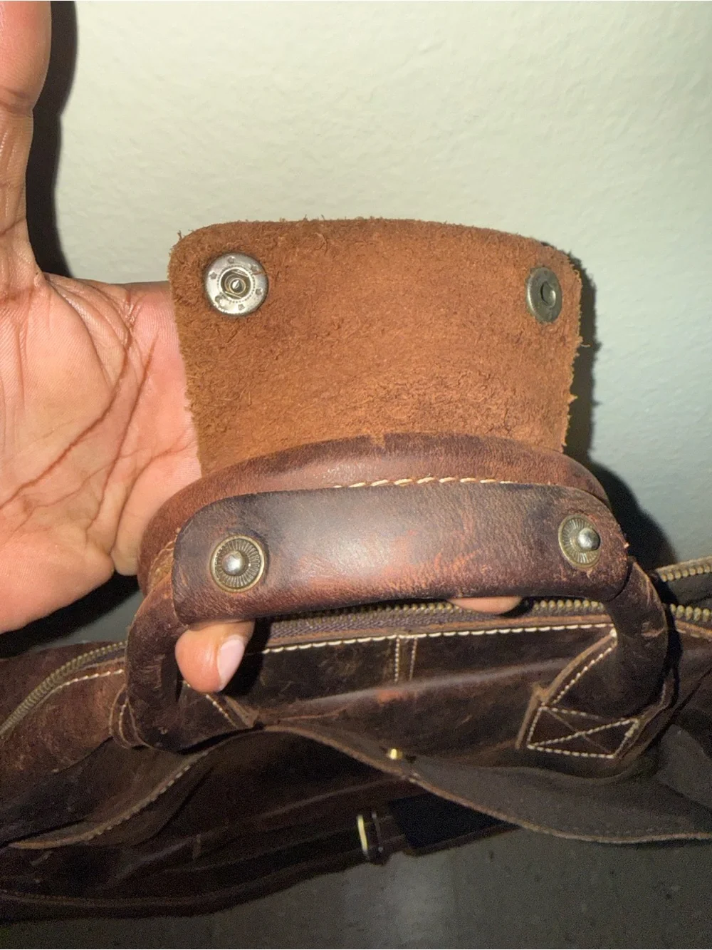 Berkshire Dark Brown Leather Laptop Bag with Shoulder Strap
